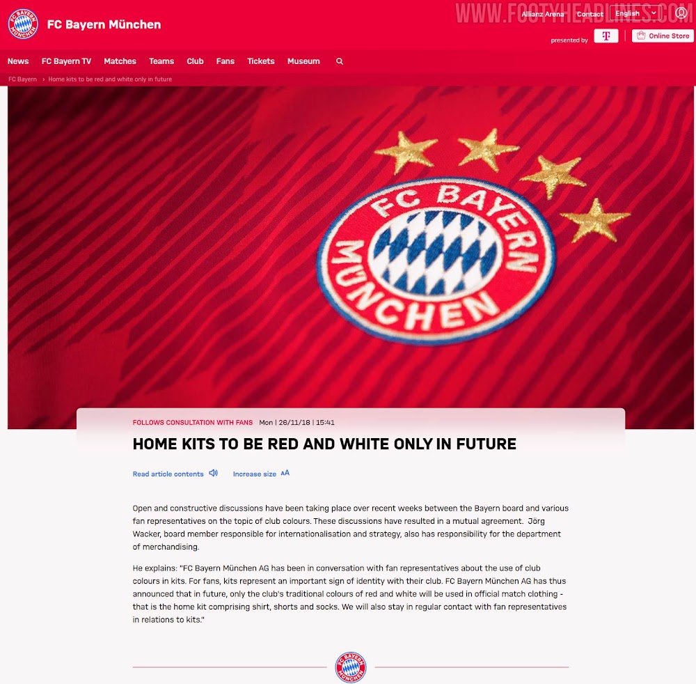 Bayern Munich iç saha forması detayları